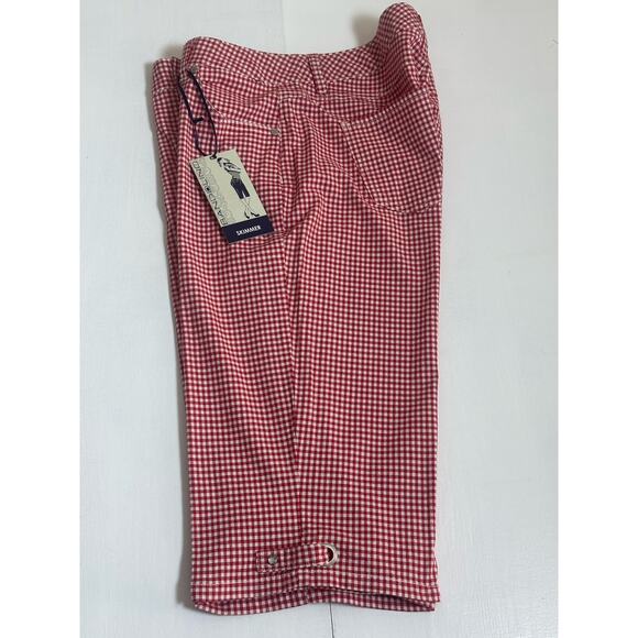 Bandolino Women’s Capri Skimmers Jeans Red & White Check Knees Skimmer Size 10 - Picture 16 of 16